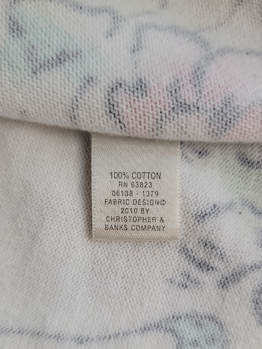 Christopher & Banks Pastel Garden Print Tunic Knit Top Womens Size L - Picture 12 of 12